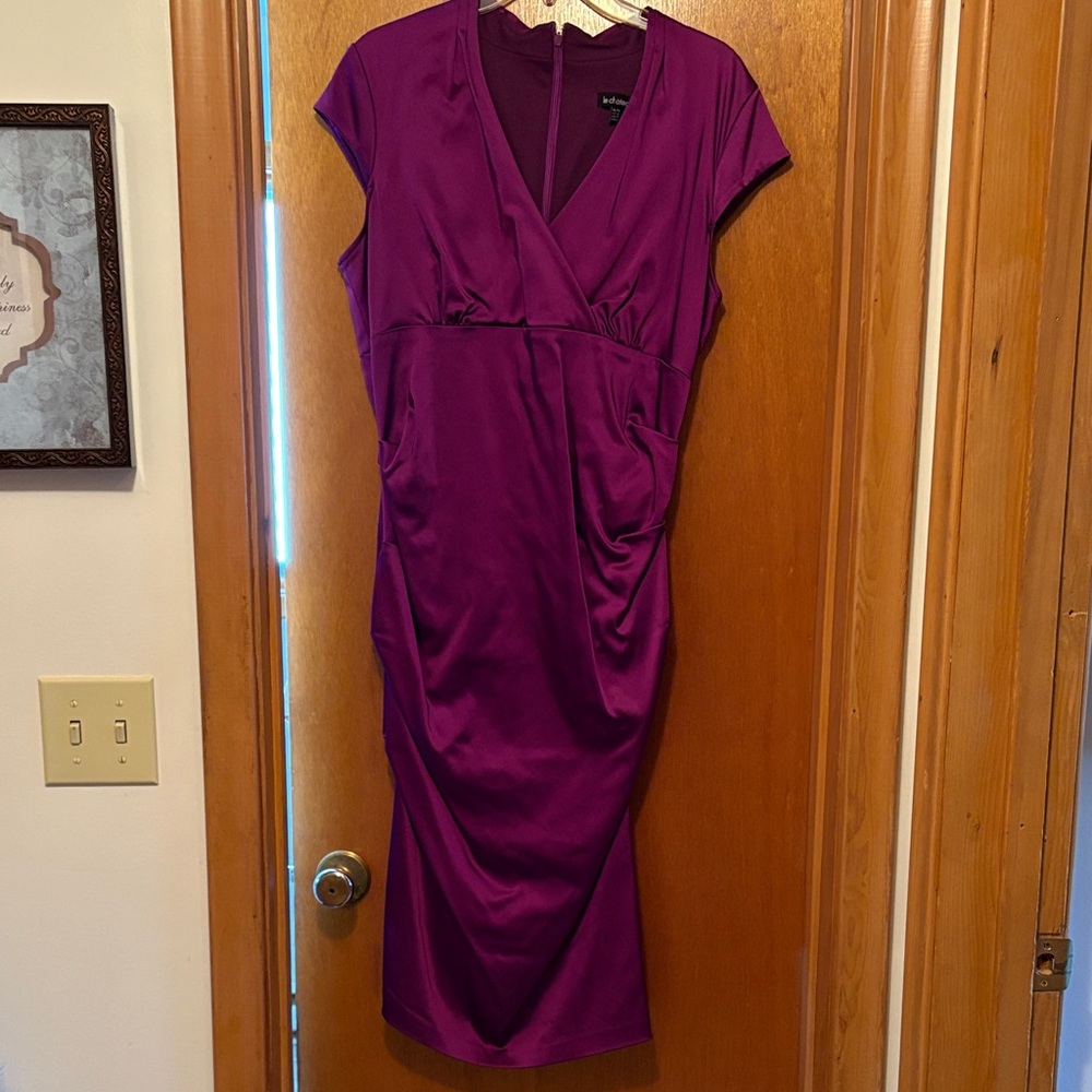 Le Chateau Rich Purple Midi Dress